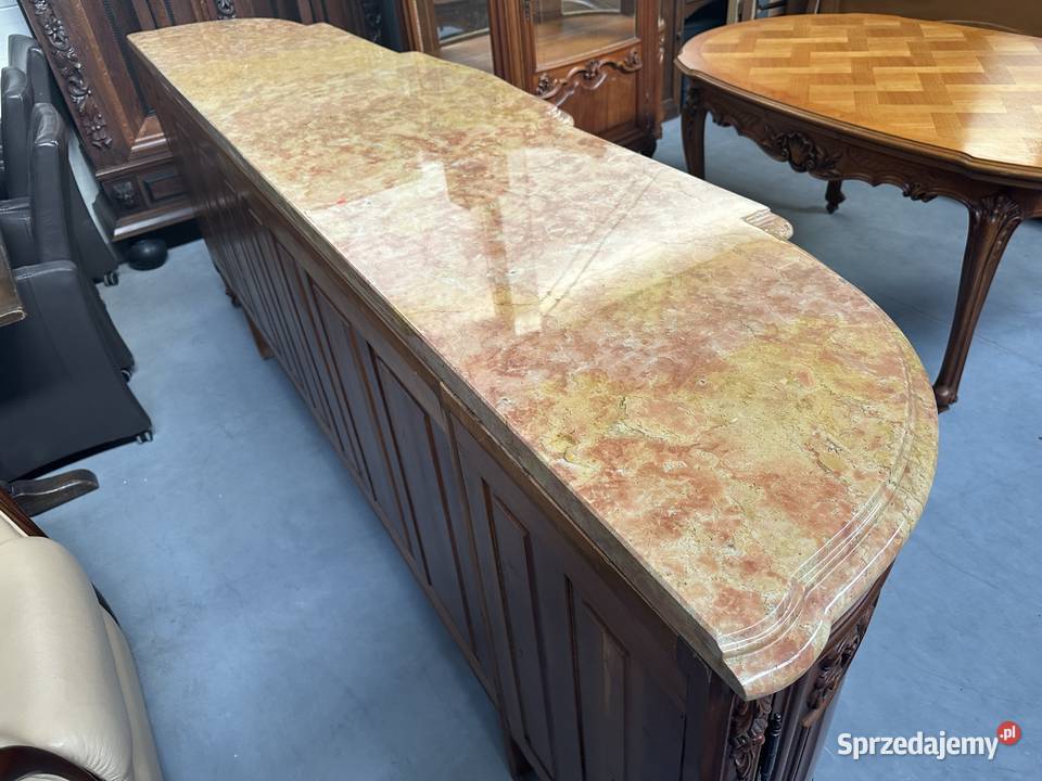 Piękna rzeźbiona ludwikowska jadalnia komoda Meble do salonu