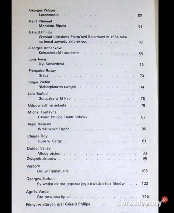 Gerard Philipe Wspomnienia zebrane Anne Philipe Rok wydania 1973 Chełm
