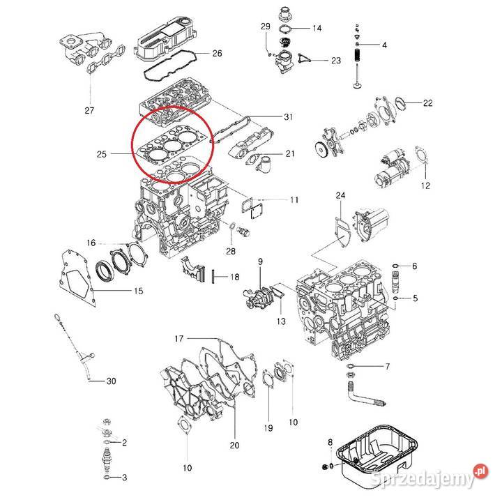 Uszczelka pod głowice 80 mm LS i28 LS i36 LS Tajęcina