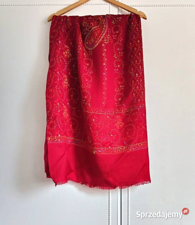 Duży szal orientalny indyjski haftowany haft