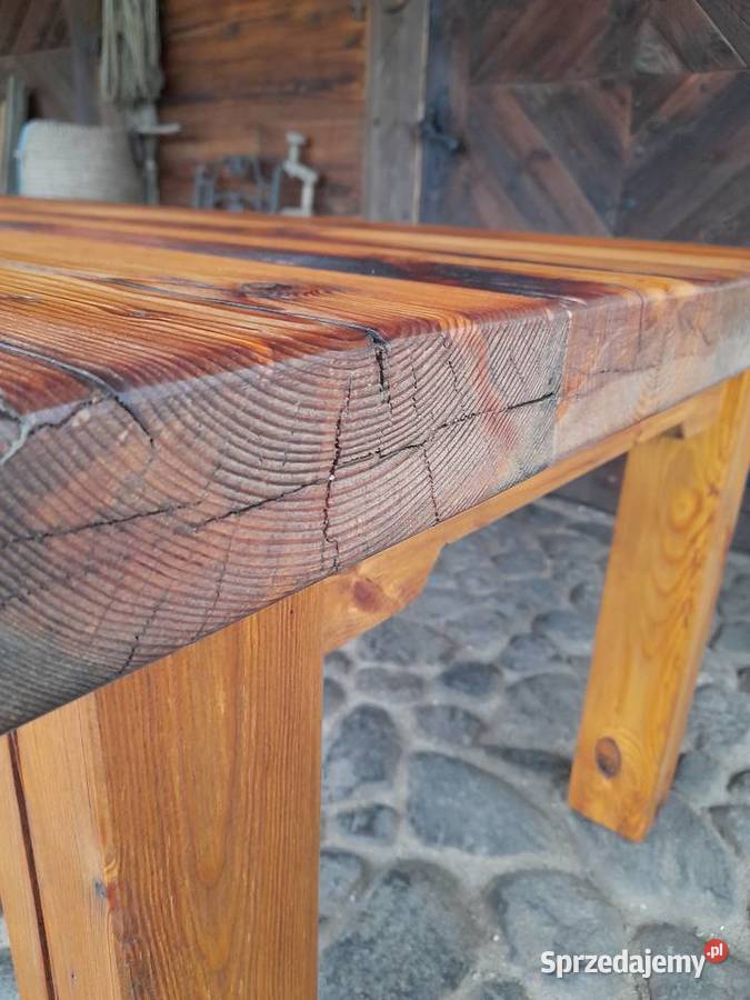 Tradycyjny stół stare drewno Kamieńczyk