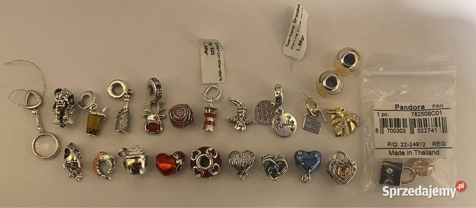 nowe oryginalne charmsy w zestawie 23 sztuk srebro Gdynia