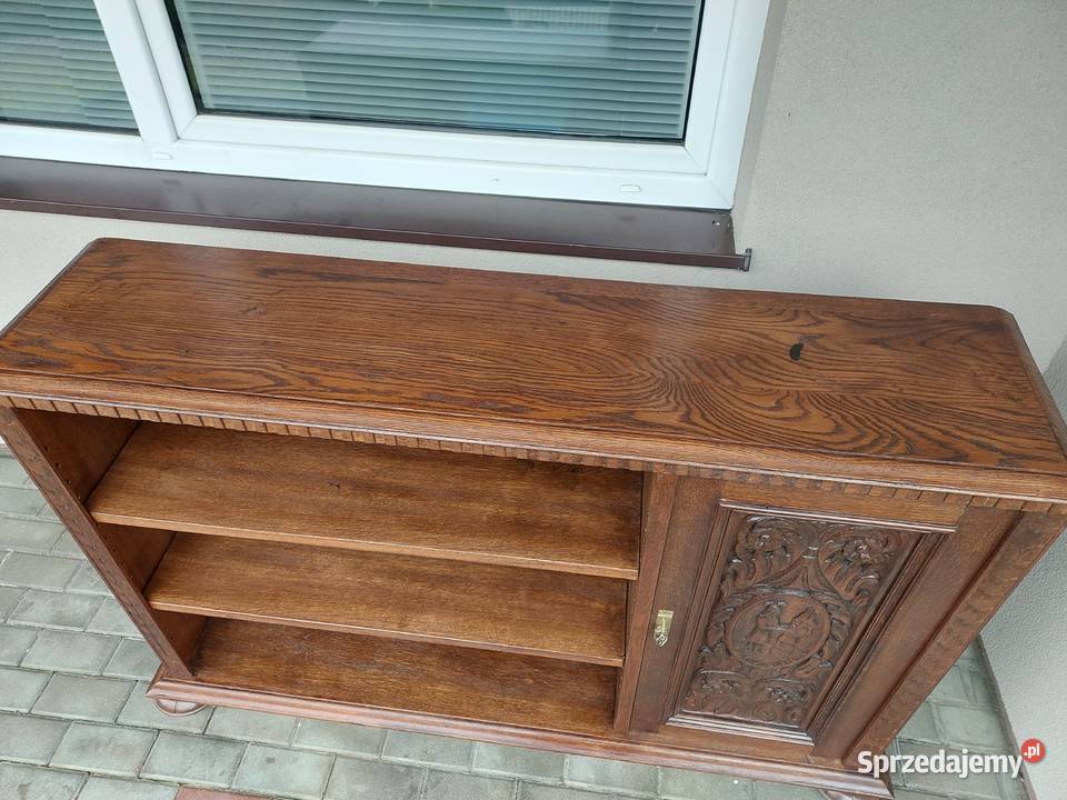 Stara dębowy regał szafka rzeźbiona E234 Tczew