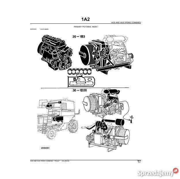 John Deere 4435 4435 HYDRO kombajn katalog Kielce