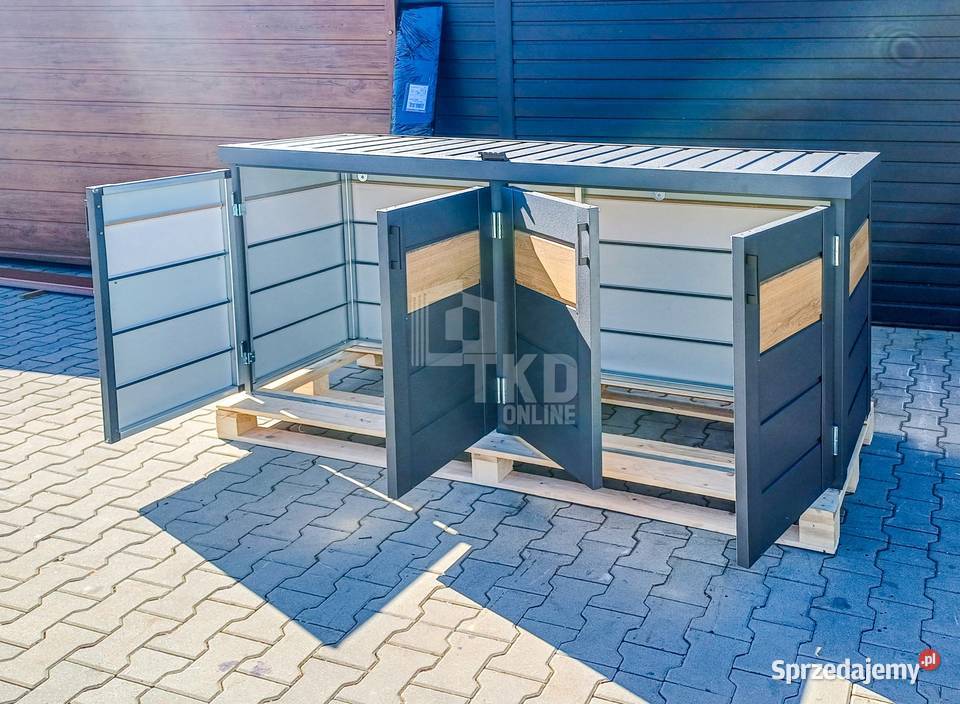 Zabudowa koszy na śmieci wiata obudowa Olsztyn