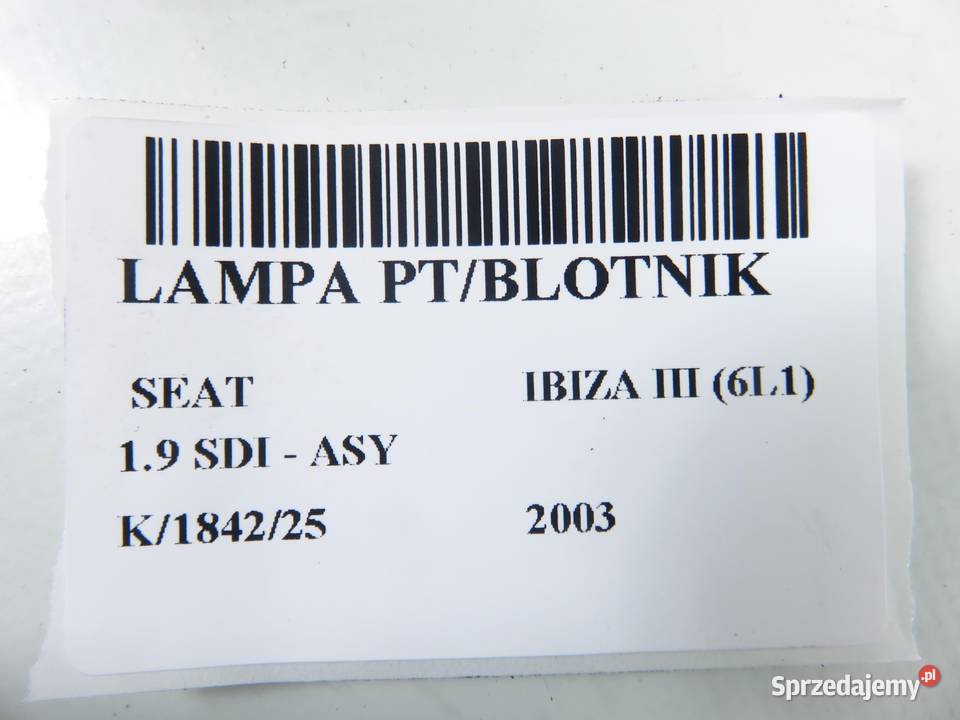 LAMPA PRAWA TYLNA SEAT IBIZA III 6L1