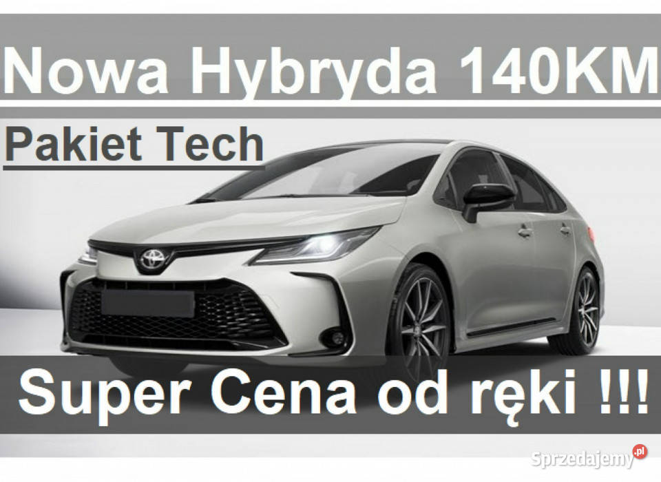 Toyota Corolla Nowa Hybryda 140KM 1,8 Comfort Kamera 2023 D…