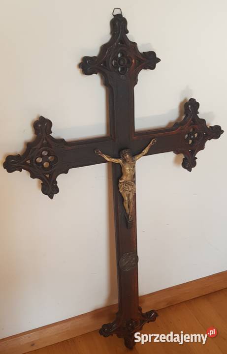 Krzyż neogotyk około 1850 unikat Antyki Antyki, Sztuka, Kolekcje Orneta