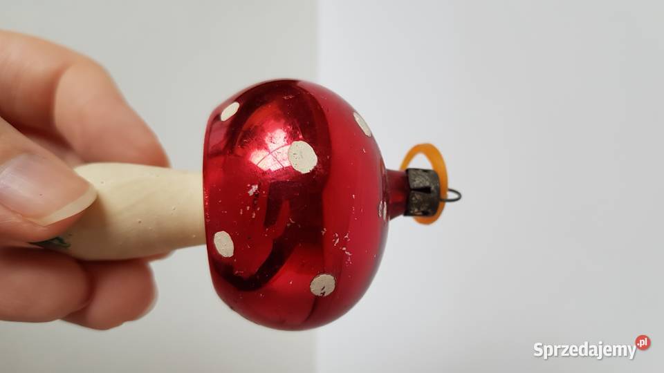 Szklane stare bombki choinkowe grzybki Dąbrowa Górnicza