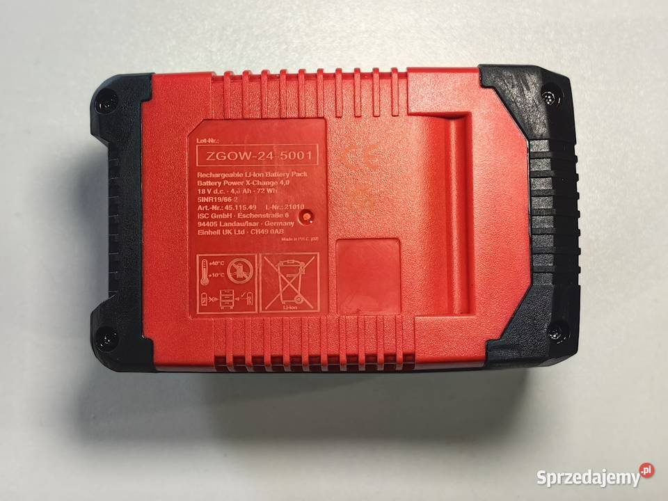 Bateria Akumulator Einhell 4Ah 2024 nowy DPD Inczew