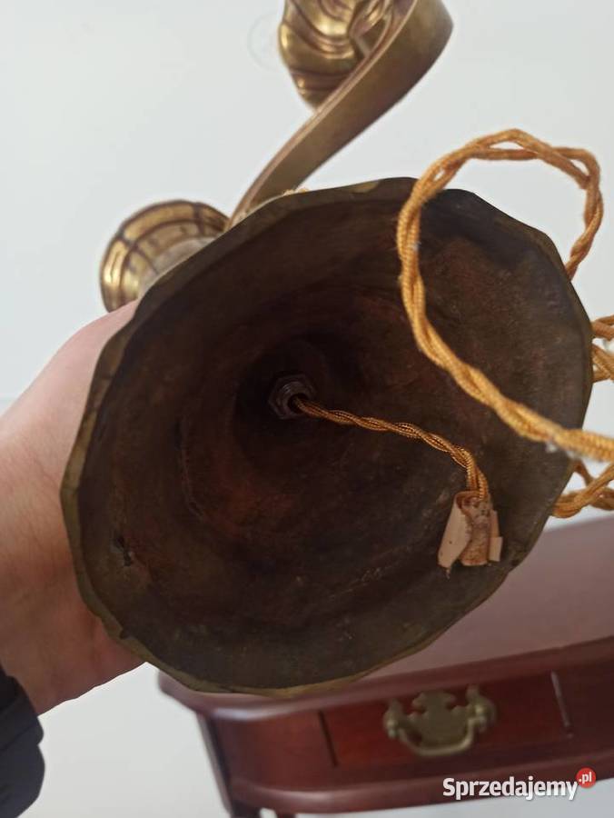 Stara Lampa KInkiet Ludwikowski mosiądz Francja Budzyń