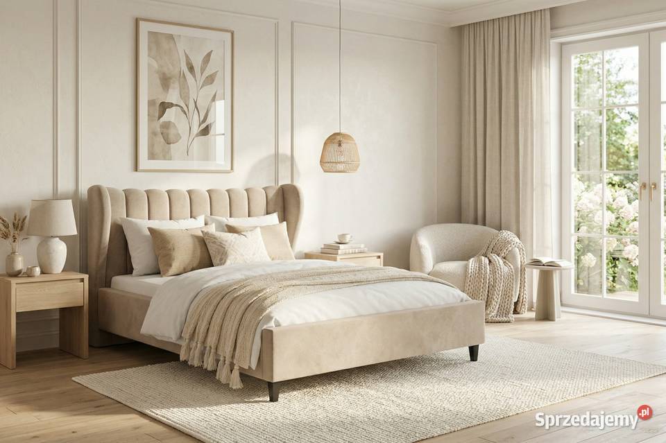 Jasmine łóżko z pojemnikiem 140x200 RÓŻOWE 110cm Koszalin