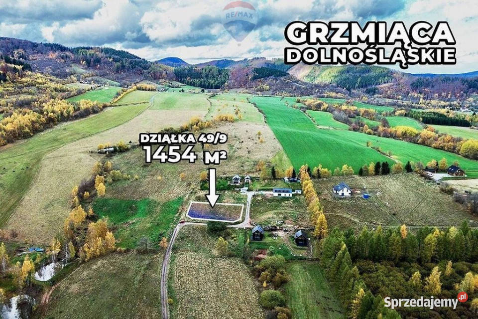 Idealna działka pod dom z piękną panoramą gór dolnośląskie Grzmiąca