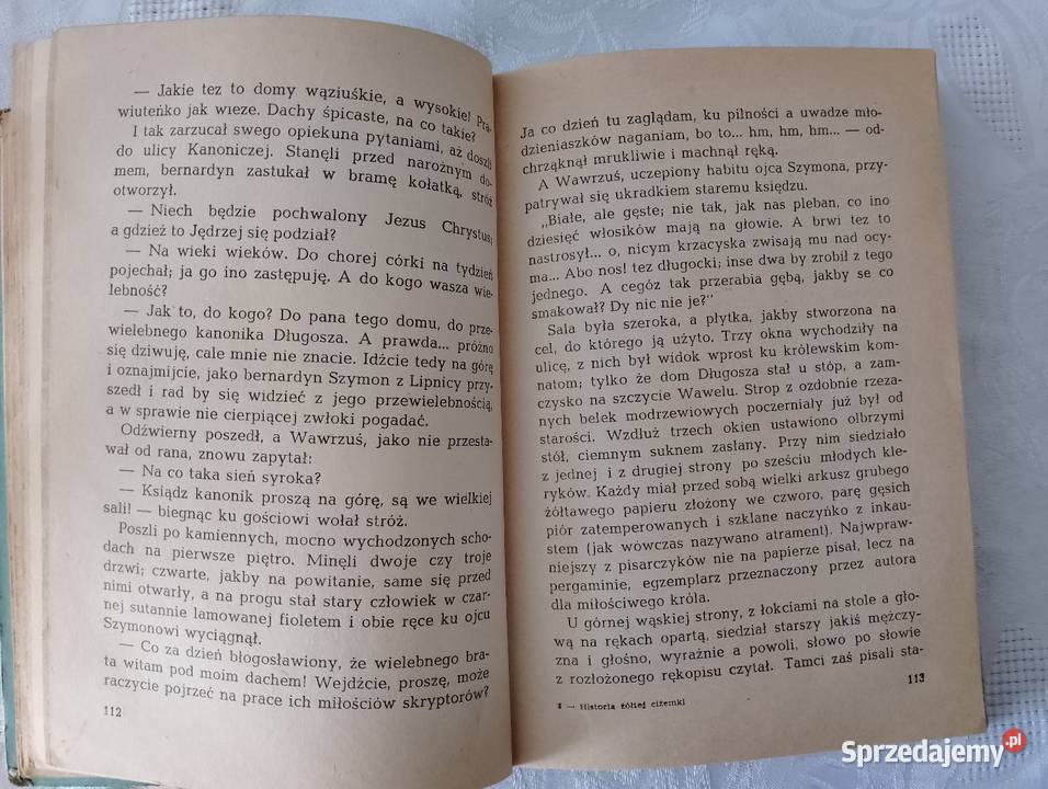 Książka HISTORIA ŻÓŁTEJ CIŻEMKI wyd 1959 powieść wielkopolskie Oborniki sprzedam