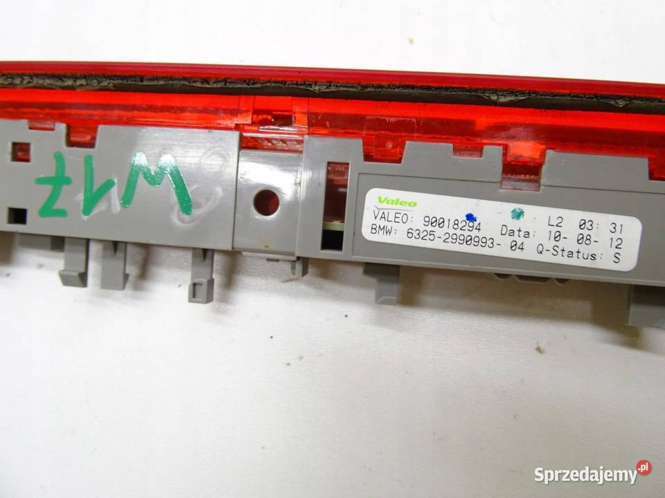 LAMPA ŚWIATŁO TRZECI STOP STOPU BMW X1 E84 osobowe