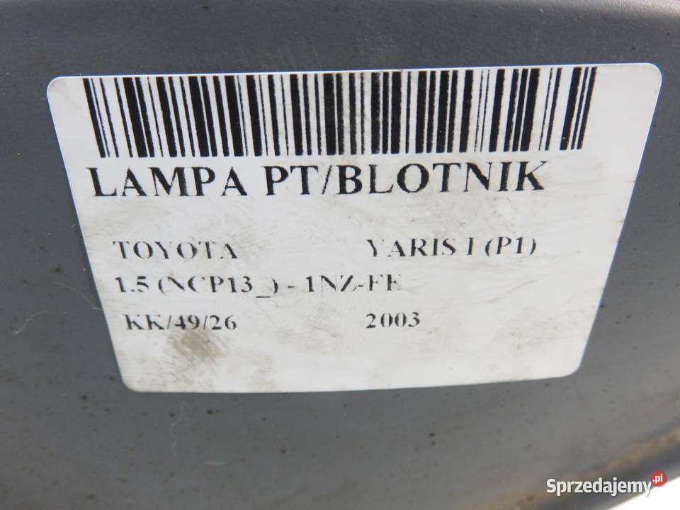 LAMPA PRAWA TYLNA TOYOTA YARIS I P1 osobowe Lampy tylne