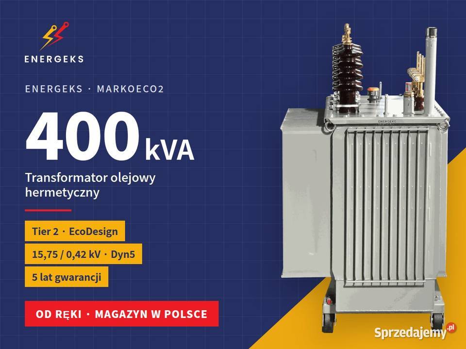 Transformator 400 kVA olejowy Energeks 5 lat gw sprzedam