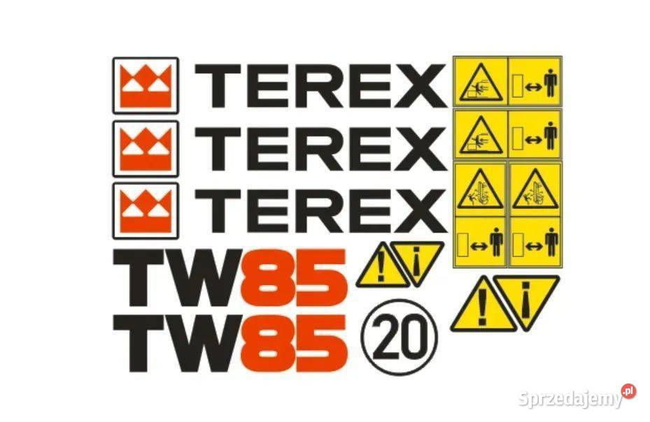 Naklejka oklejenia TEREX TW85 Zamiennik Janików
