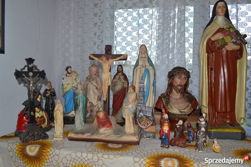 FIGURY PRZEDWOJENNE GIPSOWE KRUCYFIKS Pozostałe Poznań