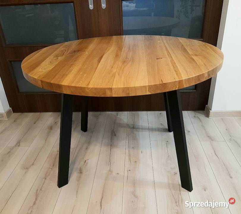 Stół okrągły rozkładany 110 dąb lity 4