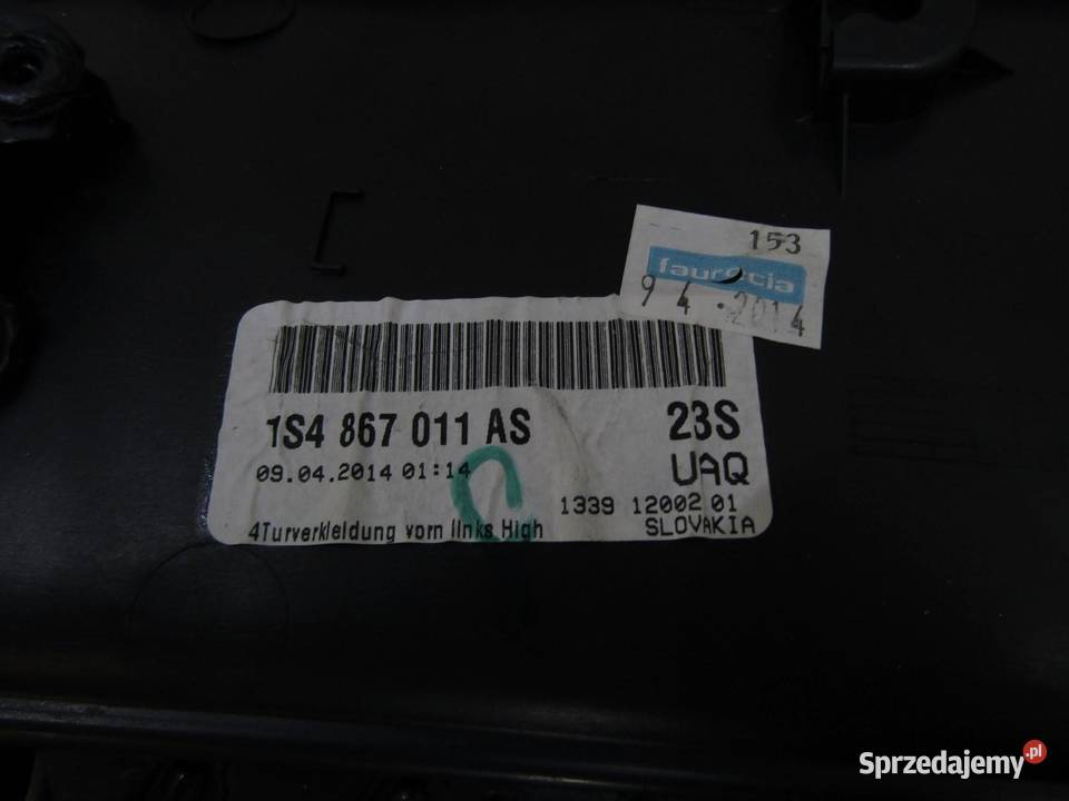 BOCZEK DZWI LEWY PRZÓD PRZEDNI 5D VW UP osobowe