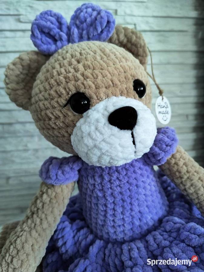 Miś handmade szydełkowy DOSTĘPNY RĘKI Myszków