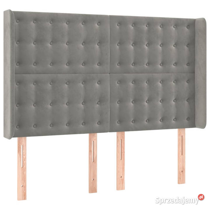 Zagłówek do łóżka z LED jasnoszary 147x16x118128 Warszawa