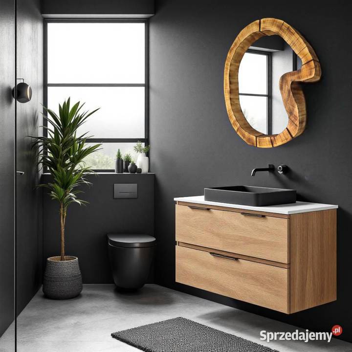 niebanalne drewniane lustro do łazienki Rzeszów