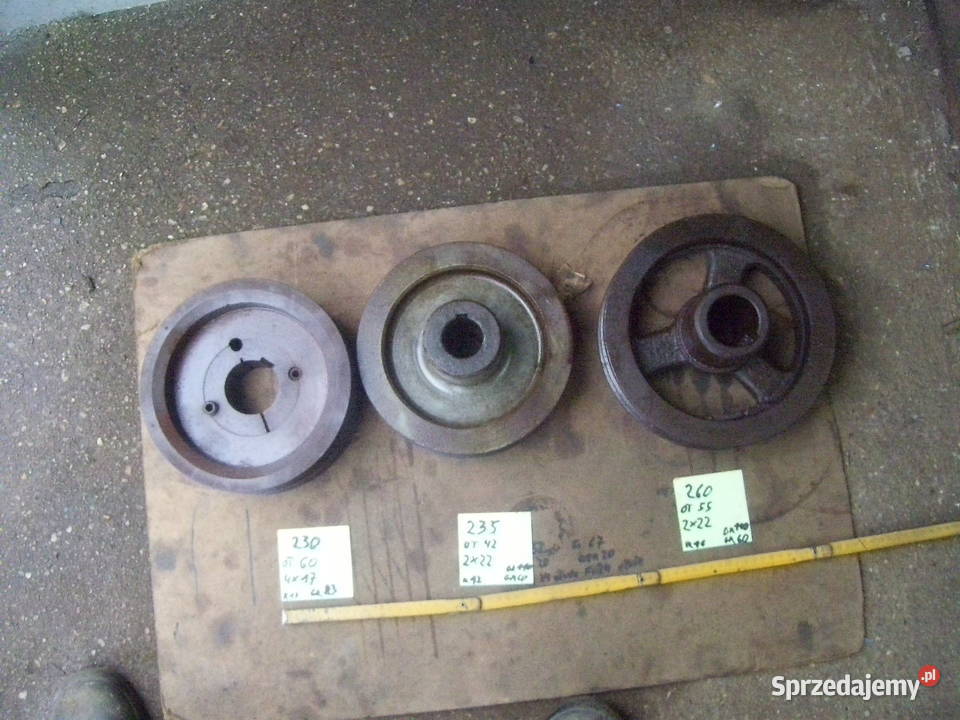 koła pasowe duże 230mm 260mmkoła zębate