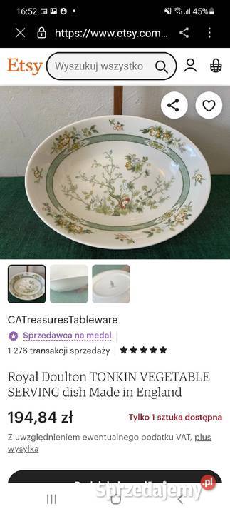 Talerz Dekoracyjny ROYAL DULTON TONKIN Wola Podłężna