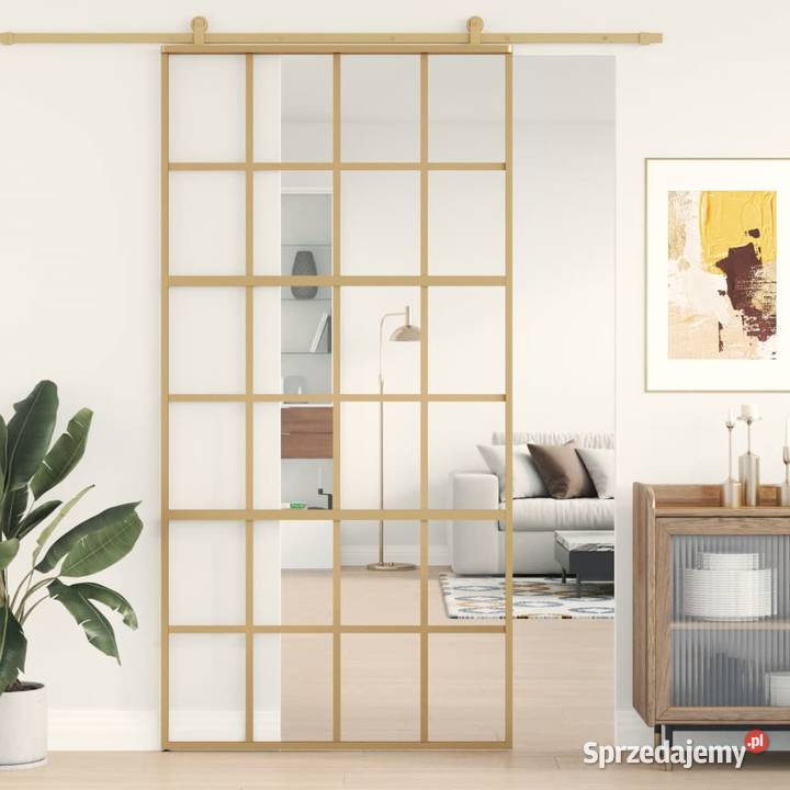 vidaXL Drzwi przesuwne złote 1025x205 SKU155174