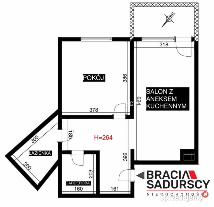 Mieszkanie 465m2 2 pokoje Kraków Prandoty