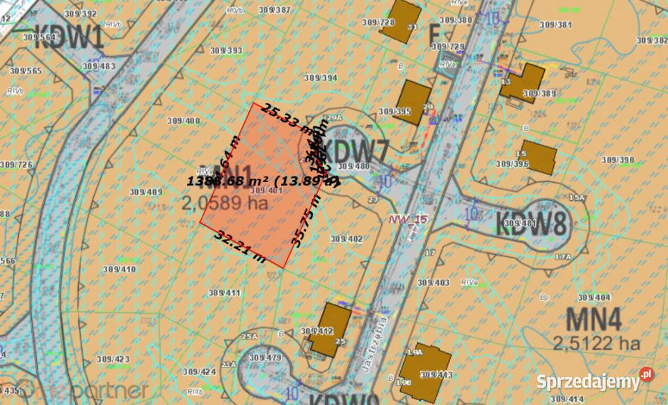 Działka 1393m2 Nadolice Wielkie budowlana