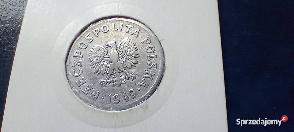 Stare monety 50 groszy 1949 PRL Polska skrętka Lesko