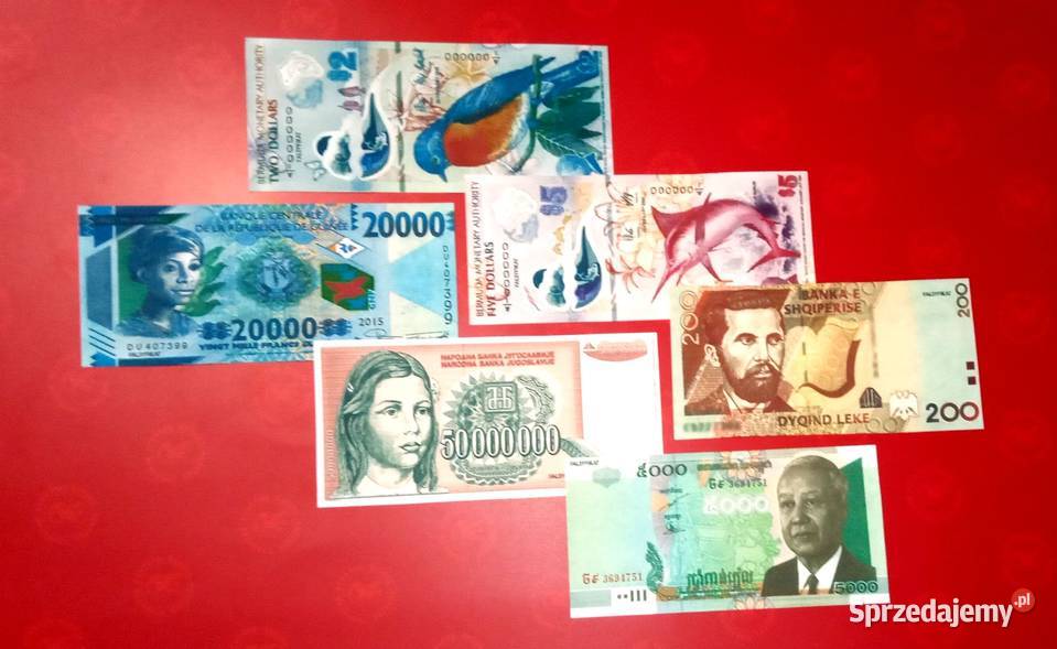 135 Reprodukcja kopia Banknoty Świata05 6 skala Warka