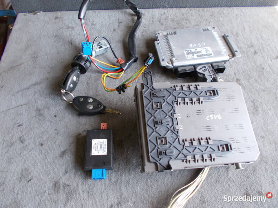 citroen c5 30 v6 02r zestaw komputer ME746 Zamość sprzedam