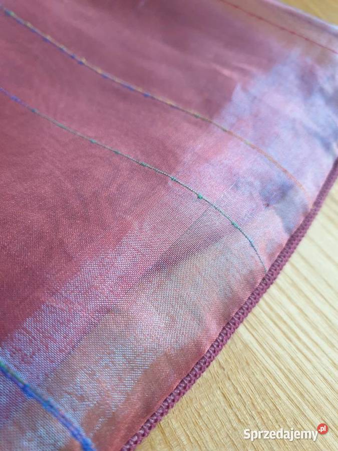 Organtyna róż metalik 70 x 300 tkanina Radom