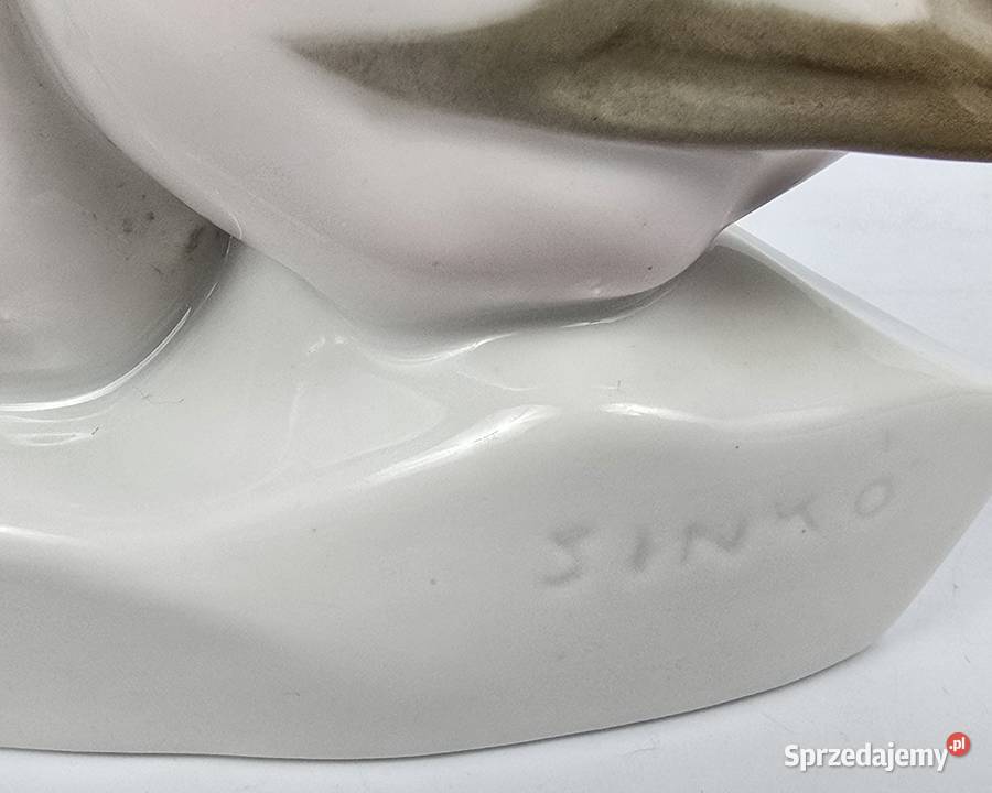 2 ptaki sikorki parka Andras Sinko Zsolnay Węgry Porcelana i szkło Bronisze