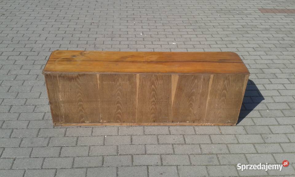 Nadstawka bufetu Art Deco orzech PRL design lata pomorskie Gdynia