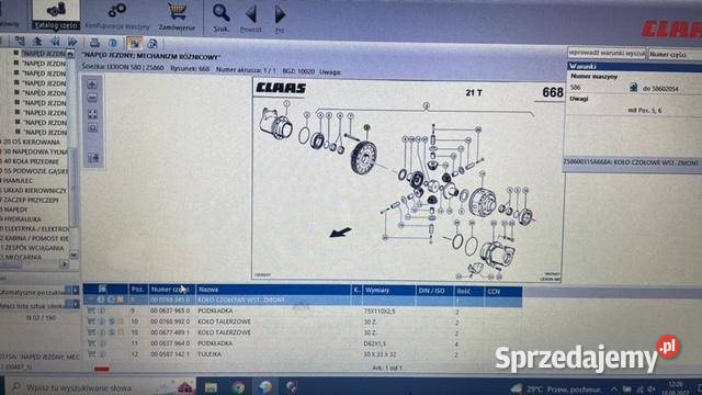 Claas lexion mechanizm róźnicowy tryb mechanizmu Jastrzębniki