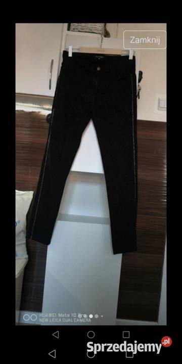 Czarne spodnie damskie Moszczenica