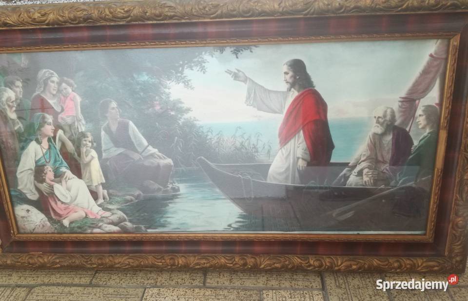 Obraz Religijny Pan Jezus nauczający na Łódź