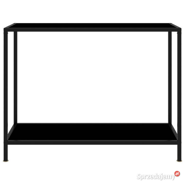 Stolik konsolowy czarny 100x35x75 szkło Warszawa