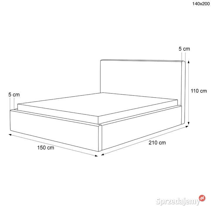 Łóżko tapicerowane z pojemnikiem Tilia różne Łóżka Tarchały Małe sprzedam