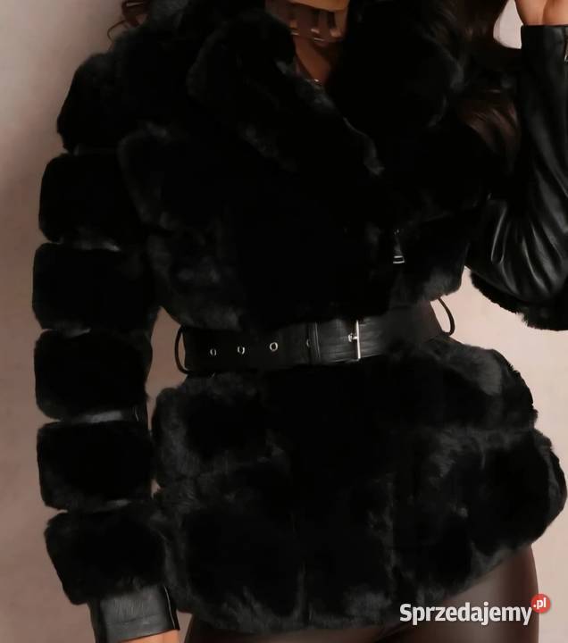 Nowa kurtka L futerko i sztuczna skóra Kraków sprzedam