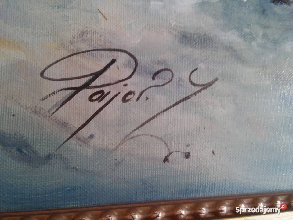 Obraz olej na płótnie autor Zenon Pajor Zaprzęg kujawsko-pomorskie sprzedam