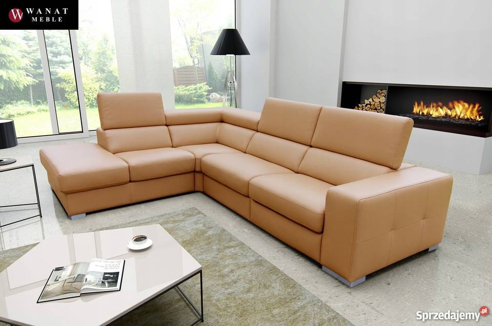 Skórzany Nowoczesny Narożnik Tkaniny Meble Wanat śląskie Gliwice