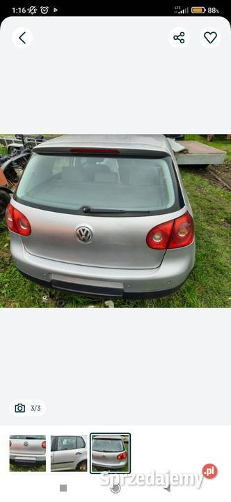 Drzwi golf V 5 klapa tył drzwi tył prawe lewe osobowe Grodzisk Wielkopolski