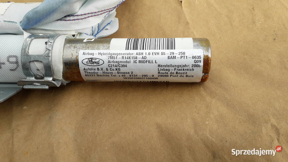 Kurtyna powietrzna air bag ford focus c Sokółka