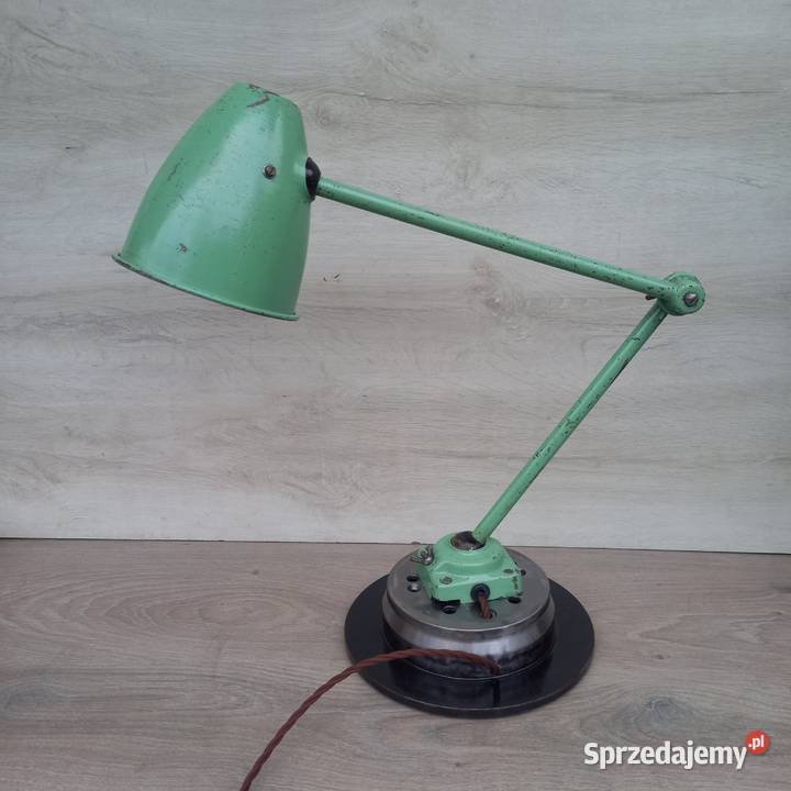Zielona lampa warsztatowa lampa lata 60te PRL mazowieckie Warszawa